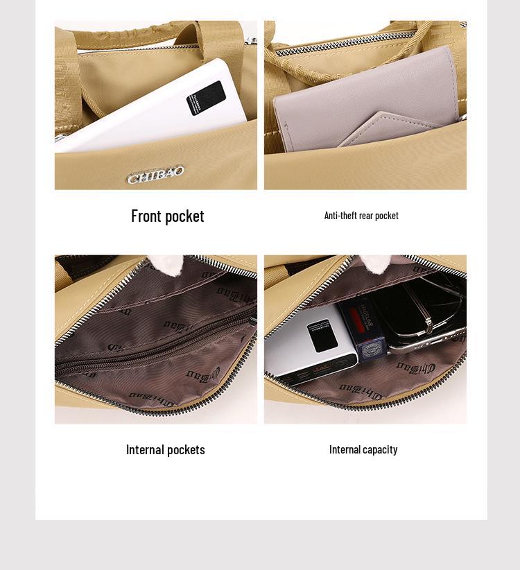 2026 Women's Lightweight Nylon Crossbody Bag: Large Capacity, Fashionable, Versatile, and Perfect for Casual or Commuting Use.
