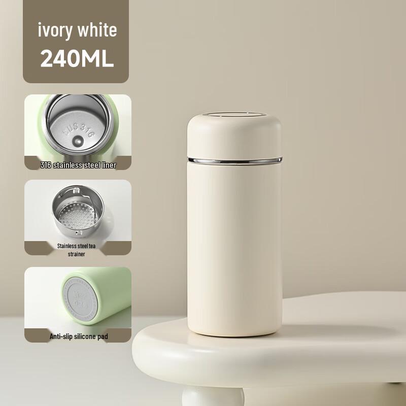 Changqi 240ML Mini Portable Stainless Steel Thermos with Tea Infuser