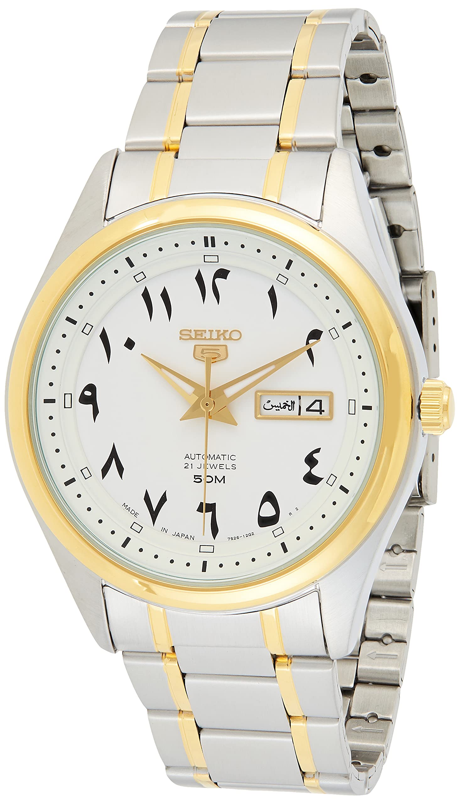 

Часы SEIKO SNKP22J Seiko 5 SEIKO5 Automatic White Silver Gold Мужские серебряный