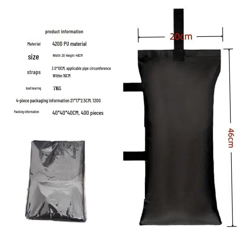 Four-Legged Tent Sandbag Set: Single Tube, Quick Open, No Assembly, for Fixed Rain Canopy & Sunshade Awning