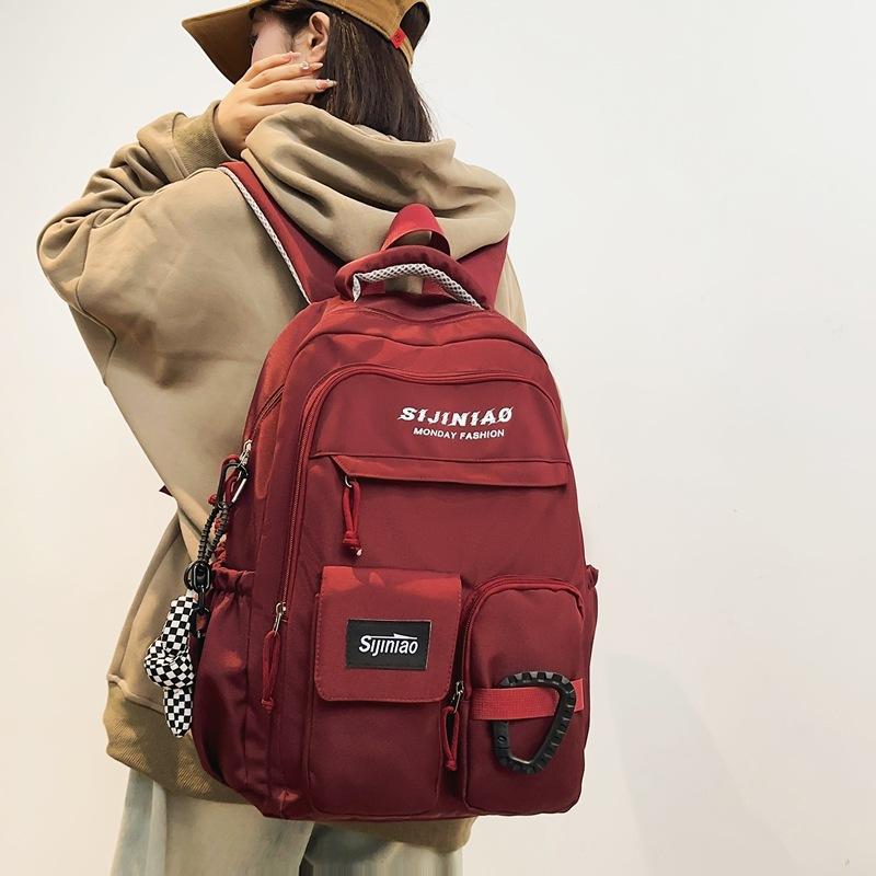 Junior high school student schoolbag large capacity ing backpack college student girl backpack fashion