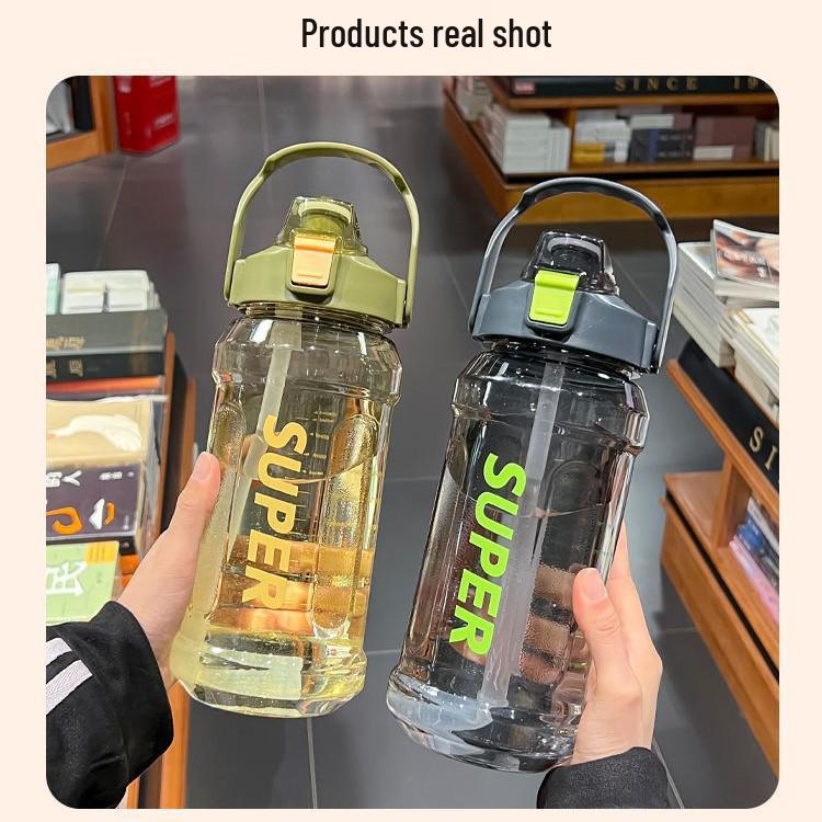 Large Capacity 2.0 Sports Fitness Water Bottle with Handle for Outdoor Activities