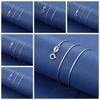 925 Silver Stacked Silver Necklace Zinc Zinc Alloy Collarbone Chain Elegant Glitter Choker Necklace  Bride