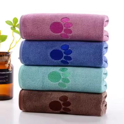 Microfiber Bath Embroidered Super Soft Absorbent Quick Thick Dog Cat Blanet for Dogs Grooming