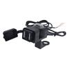 Motorcycle Handlebar USB Chargers Waterproof Power Supply Socket with Double Port Interface Suitable for Electric Bikes
