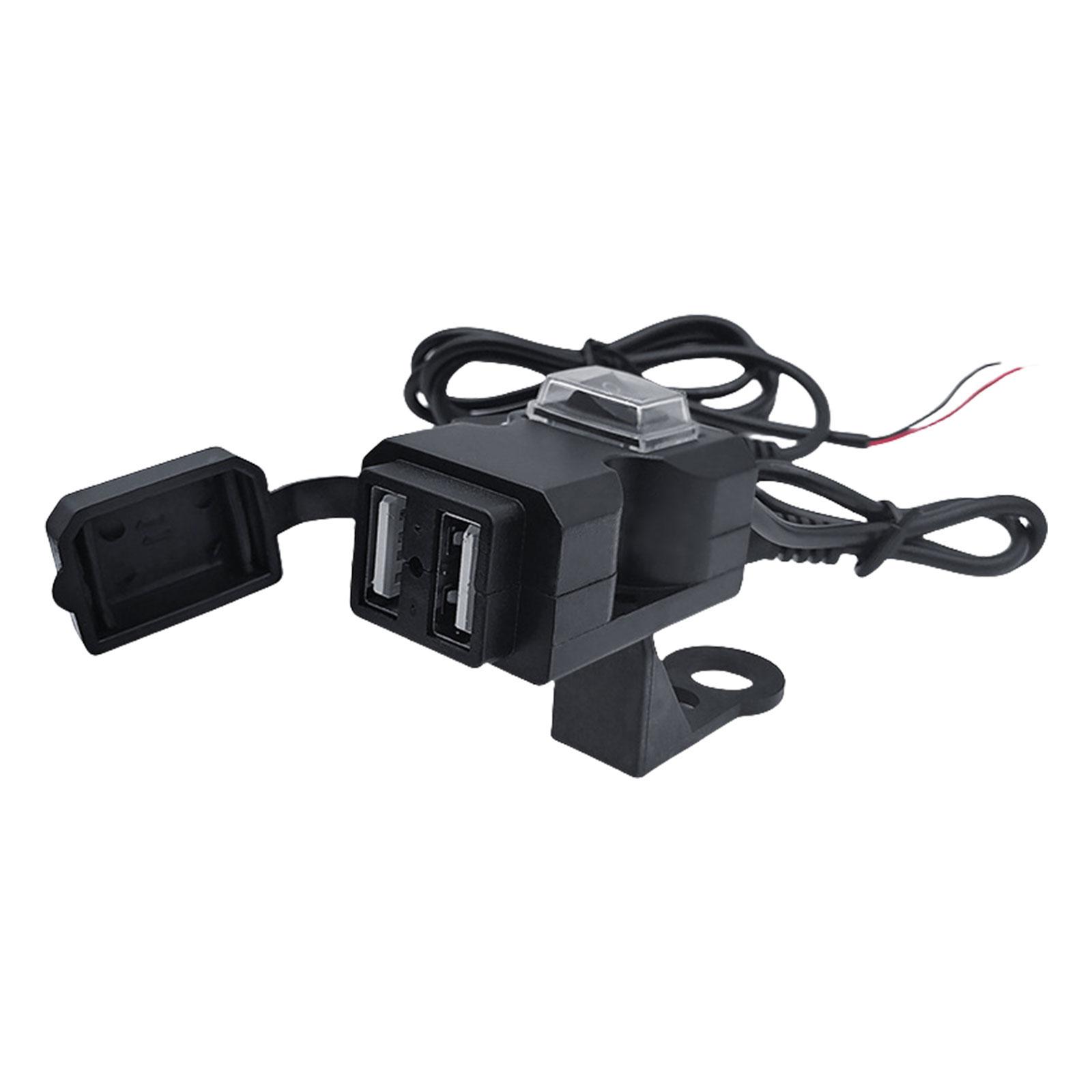 

Waterproof Power Supply Socket Motorbike USB Charging Device with Double Outputs Suitable for Phone Charging, Travel Use 1