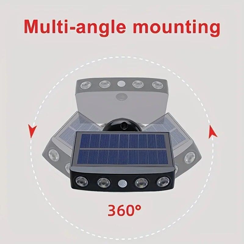 Powerful 4 LED Solar Security Lights Outdoor Decor Sensor Motion 3 Modes Street Waterproof Lamp Wall Night Work Light for Garden