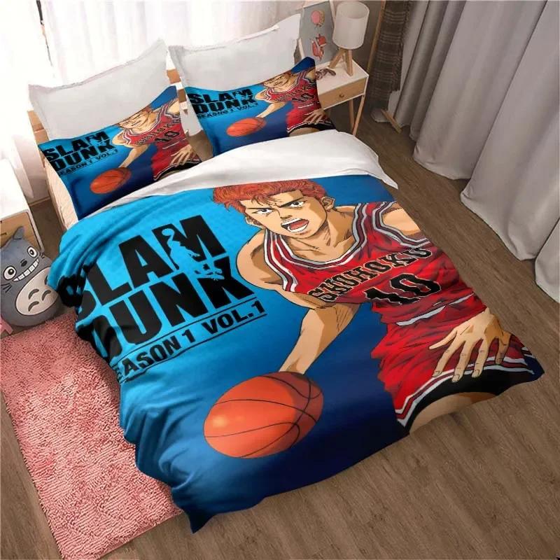 Slam Dunk Cartoon Printed Bedding Sets Exquisite Bed Supplies Set Duvet Cover Bed Comforter Set Bedding Set Luxury Birthday Gift