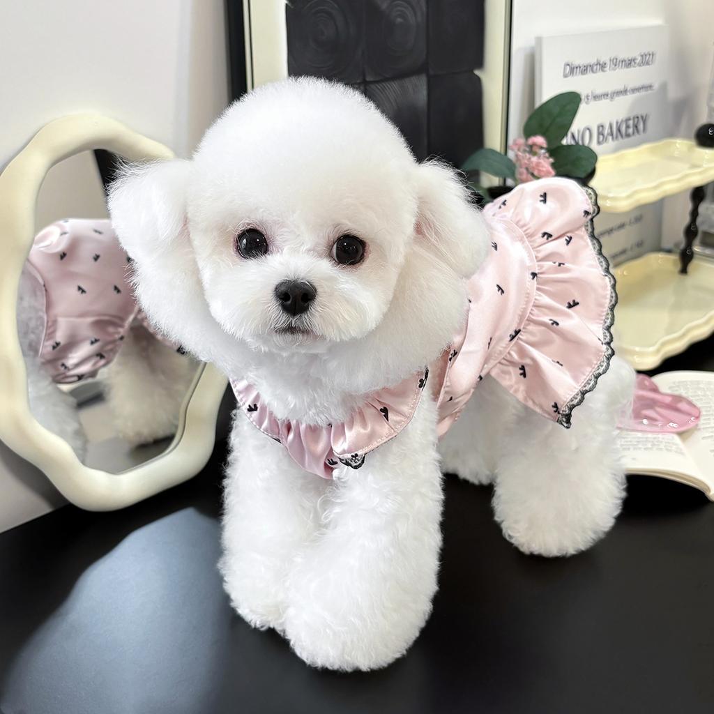 Cute Spring Pet Dress Cat Pajamas Pet Vest Yorkshire Teddy Dog Clothes for Small Dogs Puppy Clothes