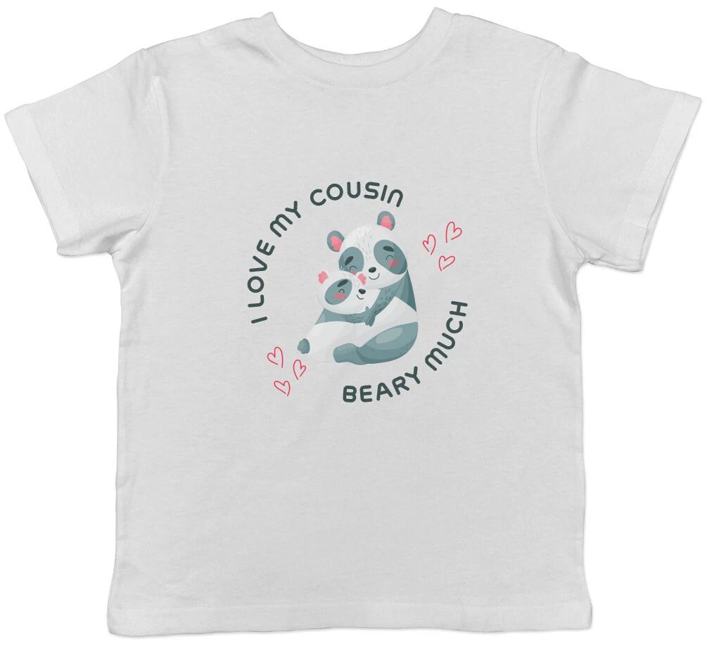 I Love My Cousin Beary Much Cute Panda Childrens Kids T-Shirt Boys Girls 100