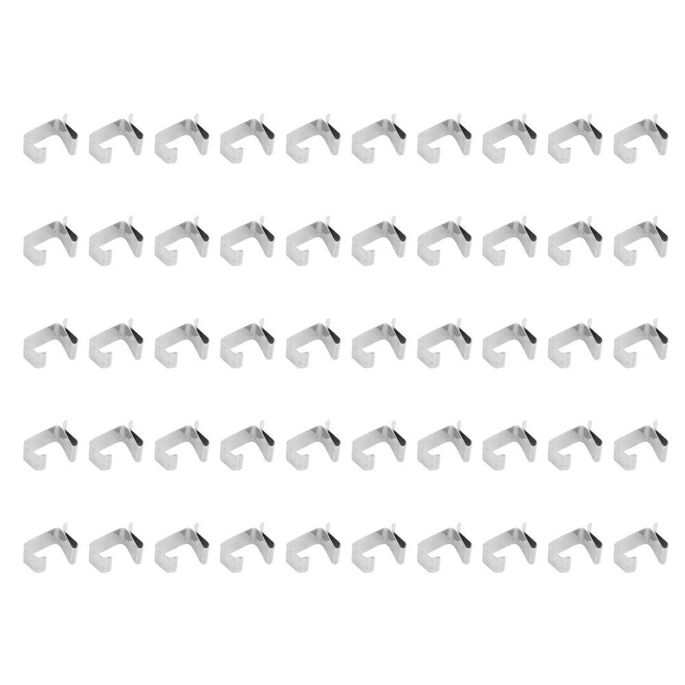 50pcs Stainless Steel Christmas Light Clips 0.9x0.6in/0.8x0.6in Outdoor Light Clips  Home Decoration