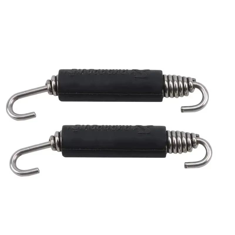 

2 pcs universal motorcycle silencer stainless steel exhaust pipe spring hook in the front middle to connect the exhaust pipe