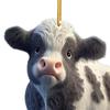 10Pcs Cattle Hanging Pendant Christmas Ornament 3.2inch Long Acrylic Souvenir Multipurpose Delicate
