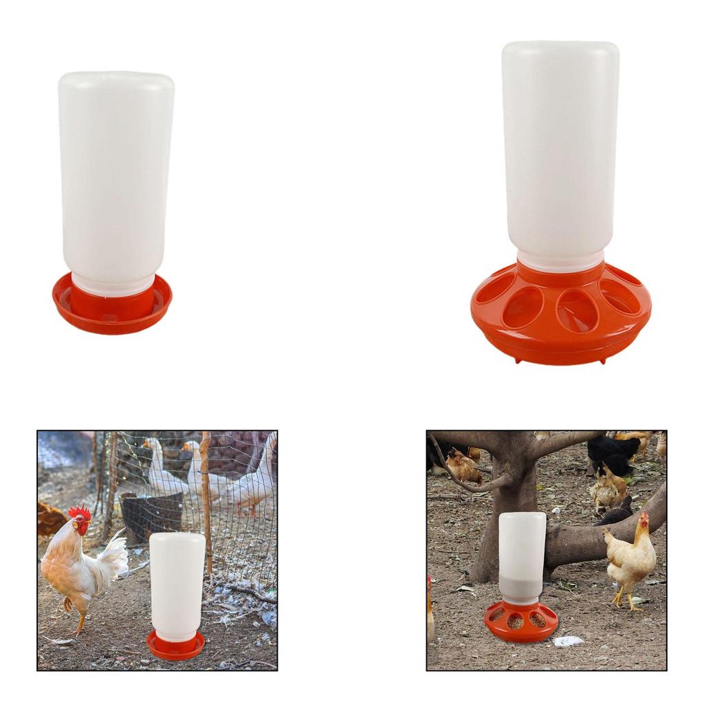 Plastic Poultry Feeder Drinker Detachable Easy Fill Waterer Farm Animal Feeding Tools for Chickens Quails Backyard