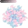 MECCANIXITY 50Pcs Mini Ribbon Bow 1" Mini Fabric Satin Ribbon Flower Bows for Craft DIY Sewing Wedding Birthday Party Pink & Blue