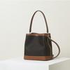 Brown Barnett Dd Pattern Leather Medium Bucket Bag Dcba2f863w3