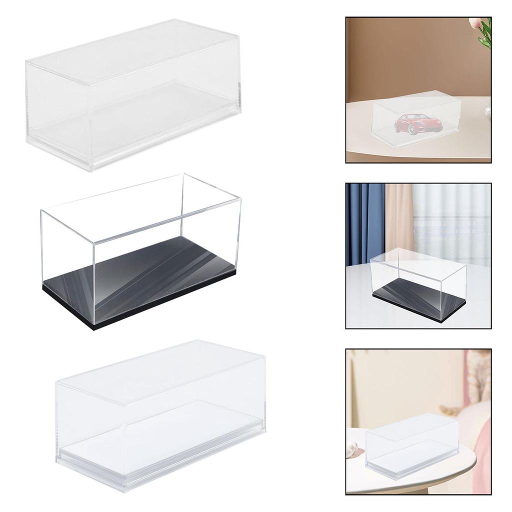 Acrylic Display Case Organizer Protector Countertop Lightweight for 1/64 Vehicles Model for Action Figures Dolls Collectibles