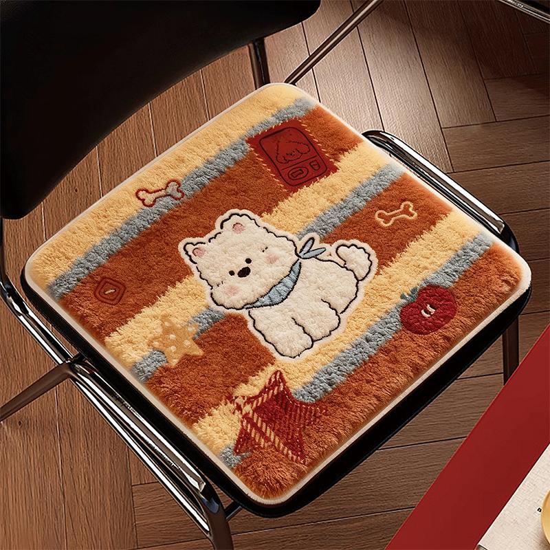 Подушки для стульев 35x35см Милая подушка на сиденье Идеальный подарок Мультяшный узор с кошкой Всесезонная Разные цвета