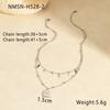 European and American Fashion Retro Double Layer Twin Titanium Steel Necklace Cross Awn Star Round Brand Stainless Steel Necklace