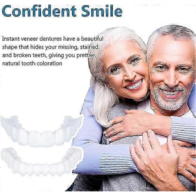 Instant Veneers Dentures Fake Teeth Braces Whitening Cosmetic Tooth Covering Snap on Smile Teeth Top and Bottom Clip