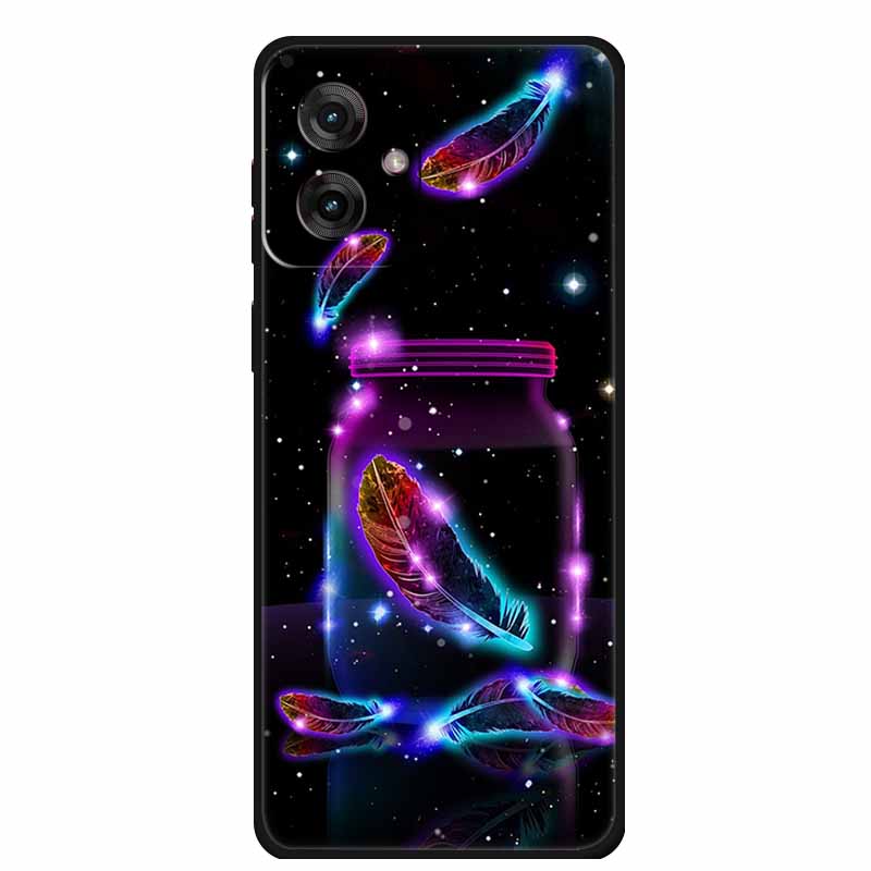 Etui do Motorola Moto G55 5G Luksusowe Miękkie Silikonowe TPU Tylna Osłona Etui na Telefon dla MotoG55 Ochronne Odporne na Wstrząsy Kolorowe Fundas