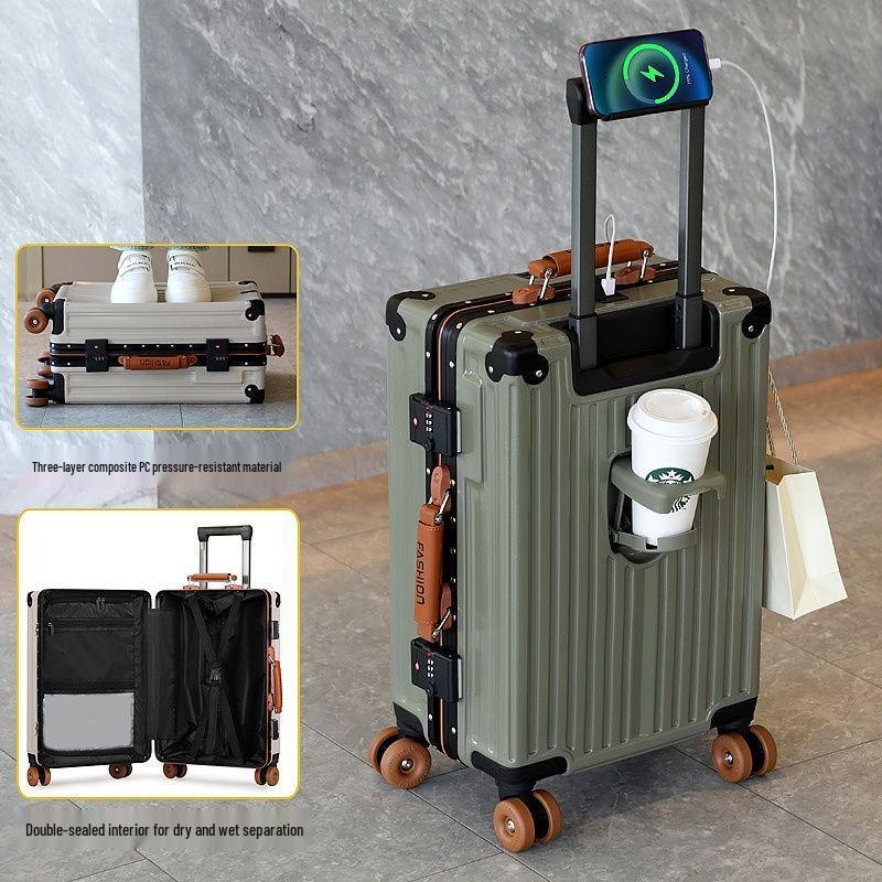 20-inch Durable Universal Wheel Multifunctional Student Travel Suitcase