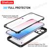 Coque Transparente Intégrale 360 Avant+Arrière Shelluxe Pour iPhone 16 15 14 Plus 13 12 11 Pro Max Silicone Antichoc Double Face