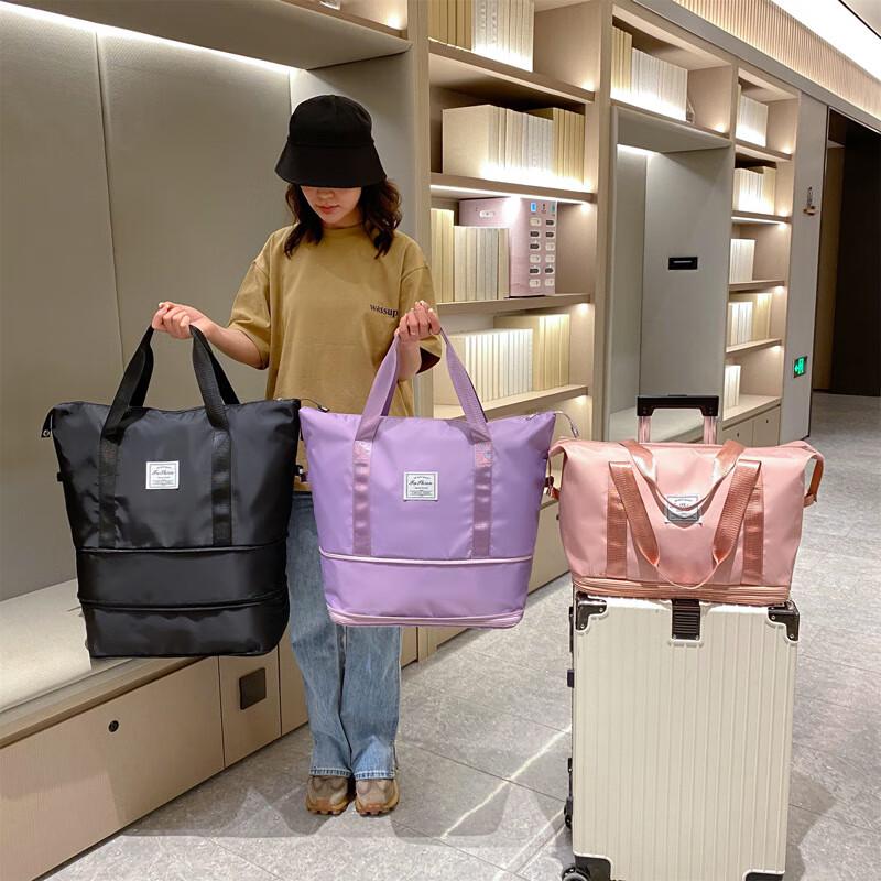 OLOMM Expandable Double-Layer Travel Duffel Bag
