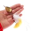 Bimoo 2pcs/5pcs Mix Bead Chain Eye  Hare Zonker Streamer W/Brass Sinker Spoon Lure Bait Set Decoy Bait Sequins Stinger Fishhook Spinner Fishing Lure