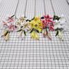Simulation of a single 5-head lily, feel fake flower ornament wedding supplies photography