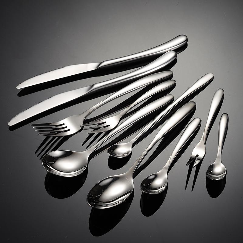 304 Stainless Steel Tableware Knives, Forks and Spoons Multi-specification COST Mirror Polished 201 Restaurant Gifts Tableware Thick