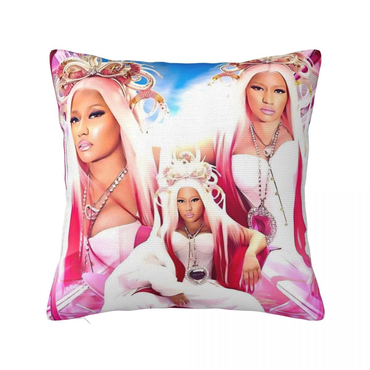 Helenal Unisex Nicki Minaj Pillowcase Printing Polyester Cushion Cover Decoration Throw Pillow Case Cover Home Square 45*45Cm
