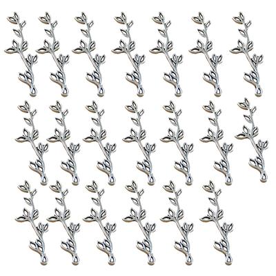 20 Stück einzigartige hohle Baumblatt-Charm-Anhänger-Link-Verbindungsstücke zum Selbermachen als Geschenk