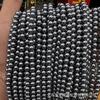 Natural Terahertz Stone Round Beads for DIY High Thermal Conductivity Energy Bracelets
