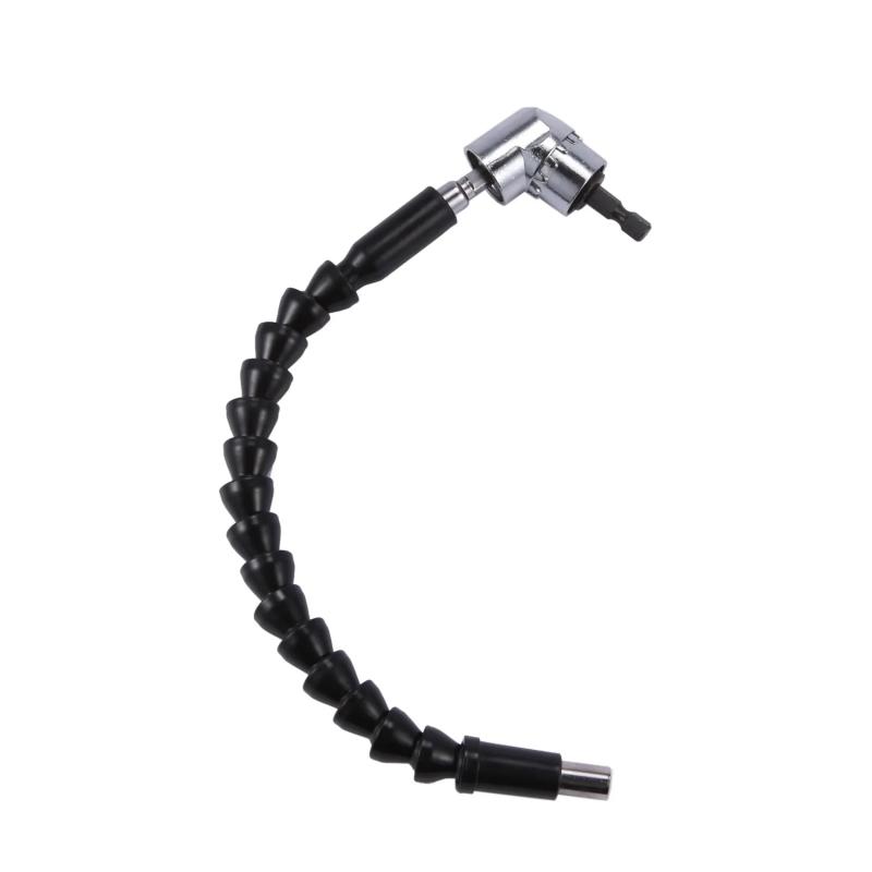 Tournevis d'angle droit réglable 105 degrés Jeu d'outils à main Tournevis Embout hexagonal 1/4 de pouce Pour perceuse électrique Outils
