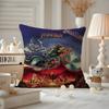 J-Judas P-Priest Cushion Cover Anti-dustmite Pillowcase Invisible Zipper Silky Short Plush Sofa Cushion Cover