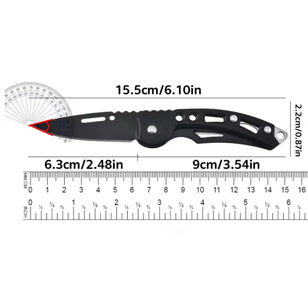 Folding Pocket Knife Portable Stainless Steel Fruit Knife with Non-slip Handle Outdoor Survival Hunting Camping Household Tools