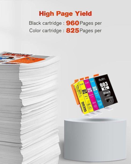 Tintenpatrone 903XL - CHOUMICHA - Kompatibel mit HP - 4er-Pack - 2600 Seiten - Mehrfarbig