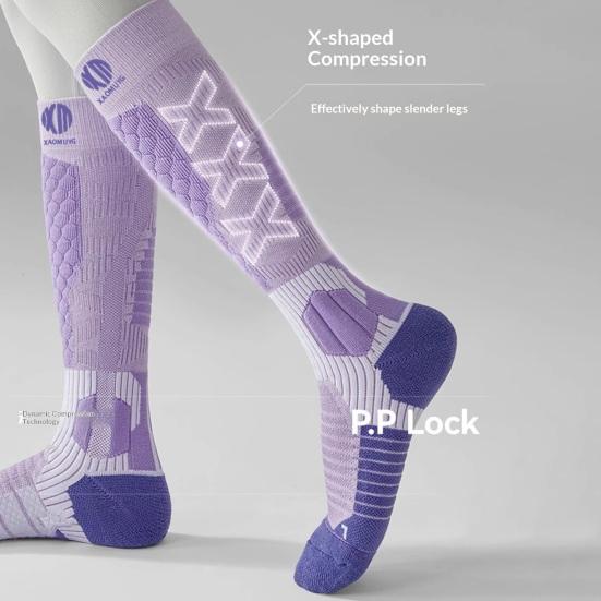Yousheng Women Cushioned Ski Socks Wool Blend Knee High Thermal Socks Anti-odor Breathable Compression Athletic Socks for Winter Sports Hiking Hunting