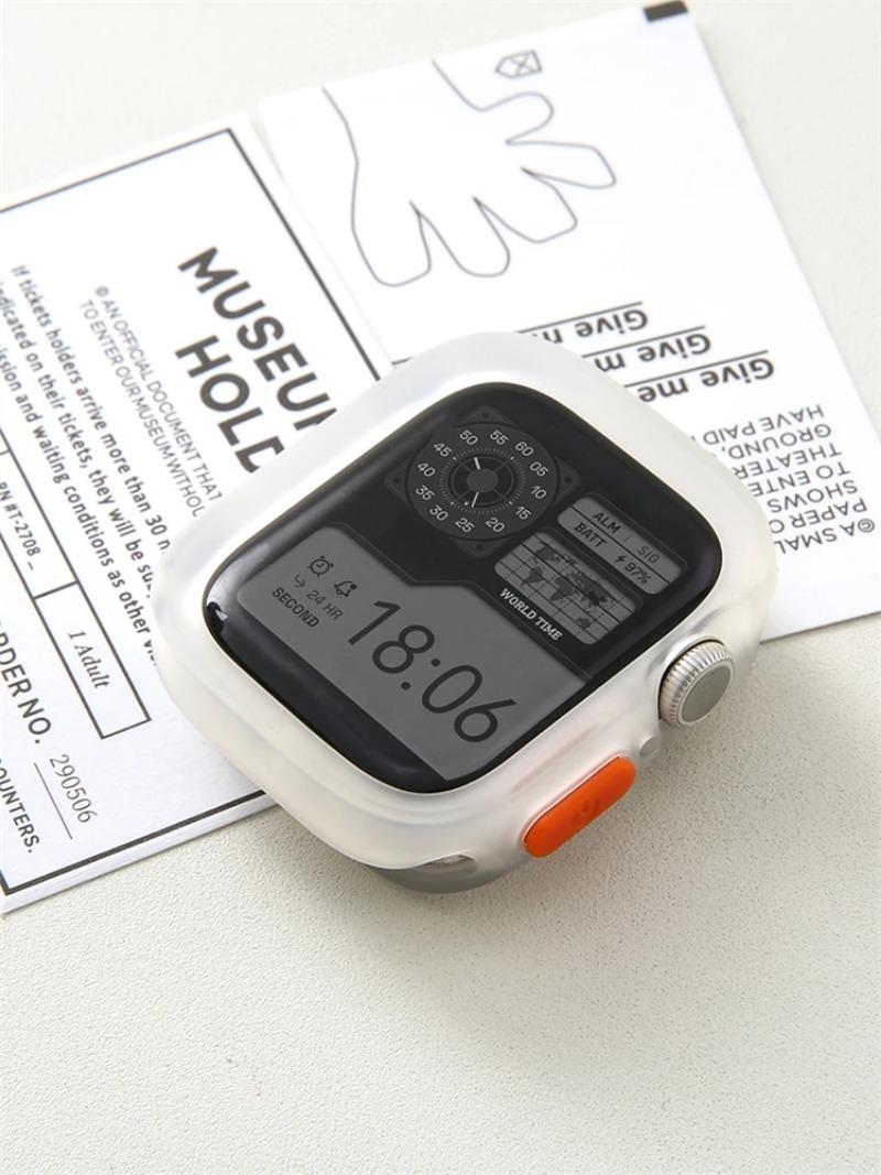 

2025 New Bumper Soft Silicone Case For Apple Watch 9 8 7 6 SE 5 Sport Anti-drop Matte Cover For iwatch 49mm 41mm 40mm 44mm 45 mm 41 mm чистый