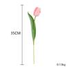 6-Piece Set of Artificial Mini Tulips with Realistic Pollen-Pink Single-Touch Tulips, Ideal for Indoor Decor and Table Arrangeme