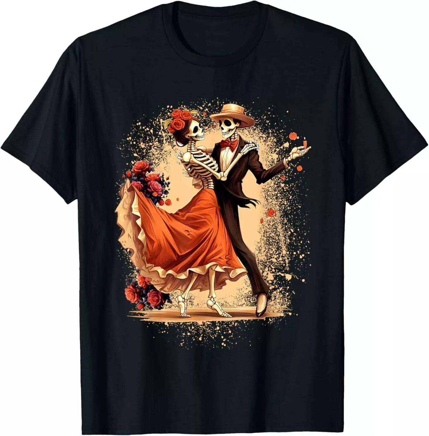 Dia De Los Muertos Skeletons Dancing Mexican Day Of The Dead T-Shirt S