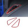 Red Carbon Fiber Dashboard Side Air Vent Trim Sticker For Seat Leon 2008-12