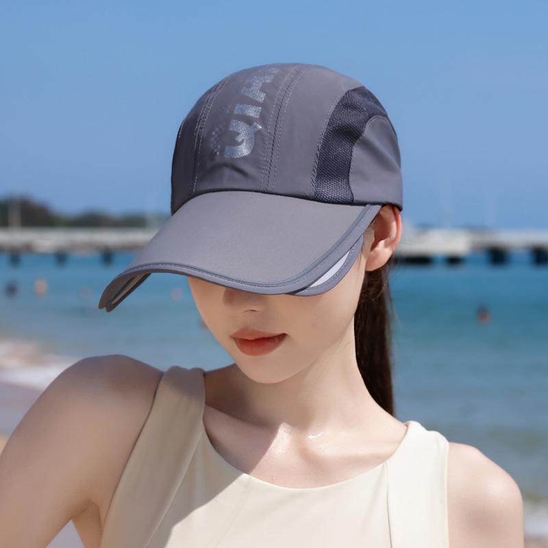 Summer sunscreen hat women's outdoor cycling breathable duck tongue baseball cap quick-drying waterproof retractable big-brimmed sun hat