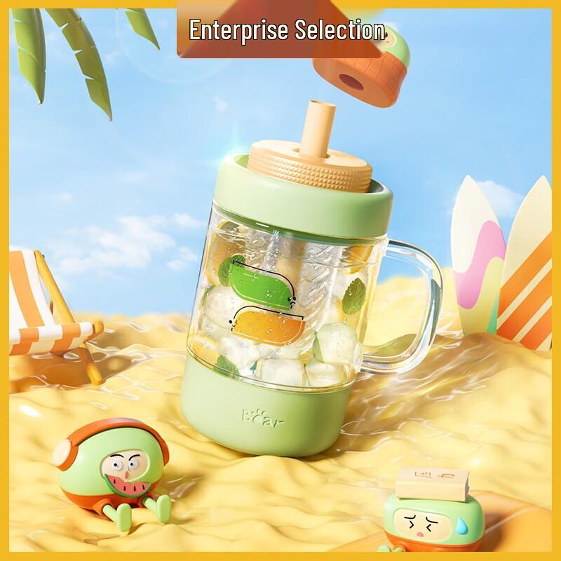 Little Bear High-Temperature Straw Cup with Handle