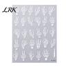 Holiday Party Nail Decals Halloween 3D Embossed Stickers, Skeleton Hand Pumpkin Spider Bat Decor Sticker Art Decals, Gothic Manicure Decoration