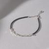 Mimi.J Jewelry 925 Silver Black Point Chain Bracelet