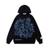 Oversized Hooded Sweatshirt Men Women Streetwear Loose Fit Graphic Print Long Sleeve Pullover Casual Jacket