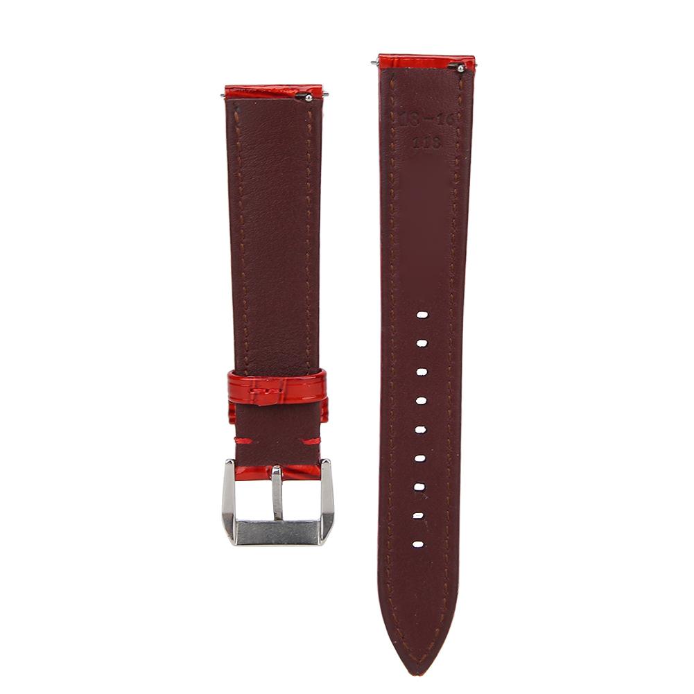Universal Men Women Adjustable PU Leather Watch Band Strap Replacement 18mmRed