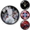 Marvel Captain America Iron Man Spider-Man Muster Wanduhr für Kinderzimmer Dekoration